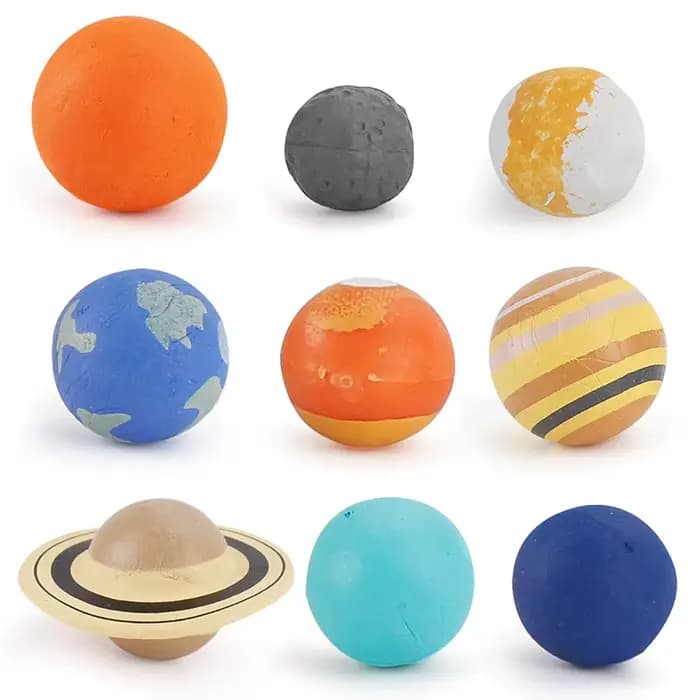 Simulation du système solaire, système planète cosmique, figurines de l'univers de la terre, matérie