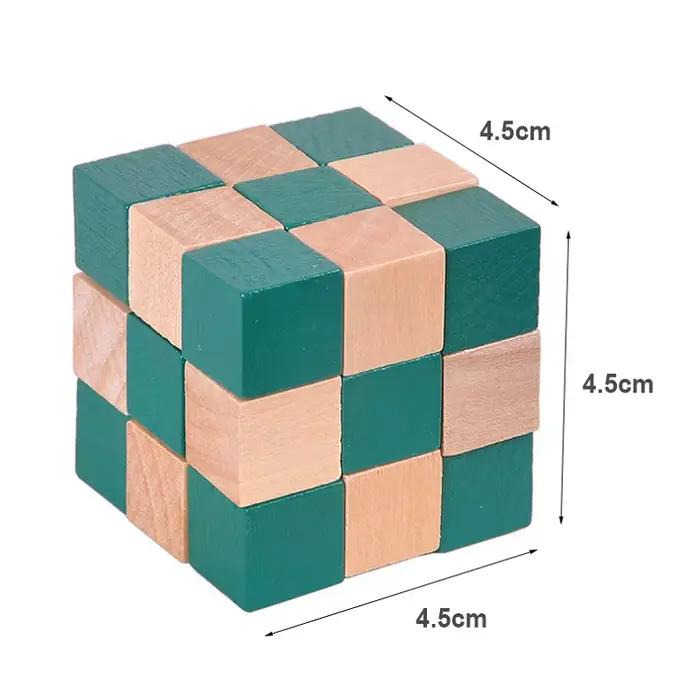 IQ Puzzle en bois queue de Dragon Cube magique Style Puzzle jouet adulte enfants Intelligence casse-
