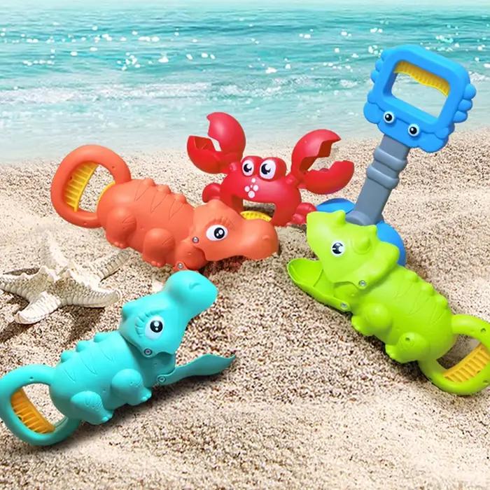 Ensemble de pelle de dragage de plage pour enfants, pince à jouets homard et dinosaure, bras robotiq