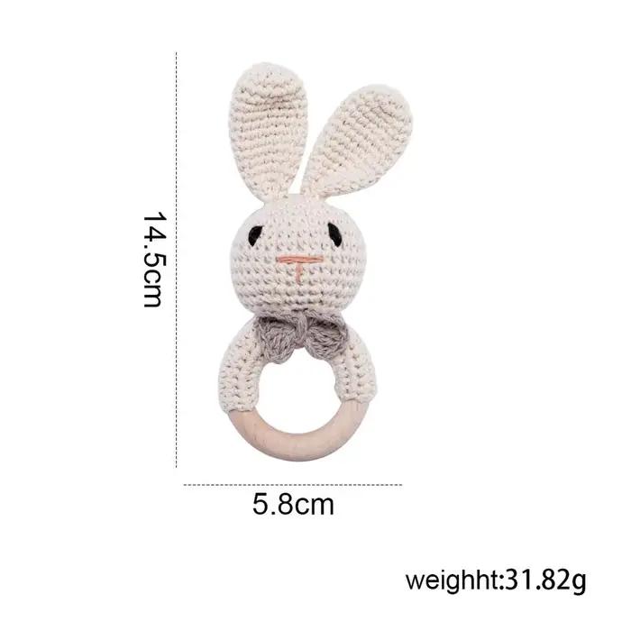 Ensemble de jouets pour bébé, hochet lapin au crochet, Instrument de musique pour nourrissons, jouet