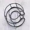 Lettre artisanale en fer noir mat, combinaison de bricolage a b c d e 26 Alphabets, lettres anglaise