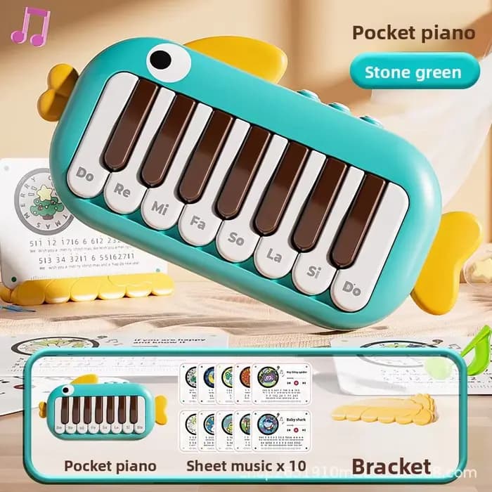 Instruments de musique pour bébés, piano de poche électronique multifonctionnel Montessori, clavier 
