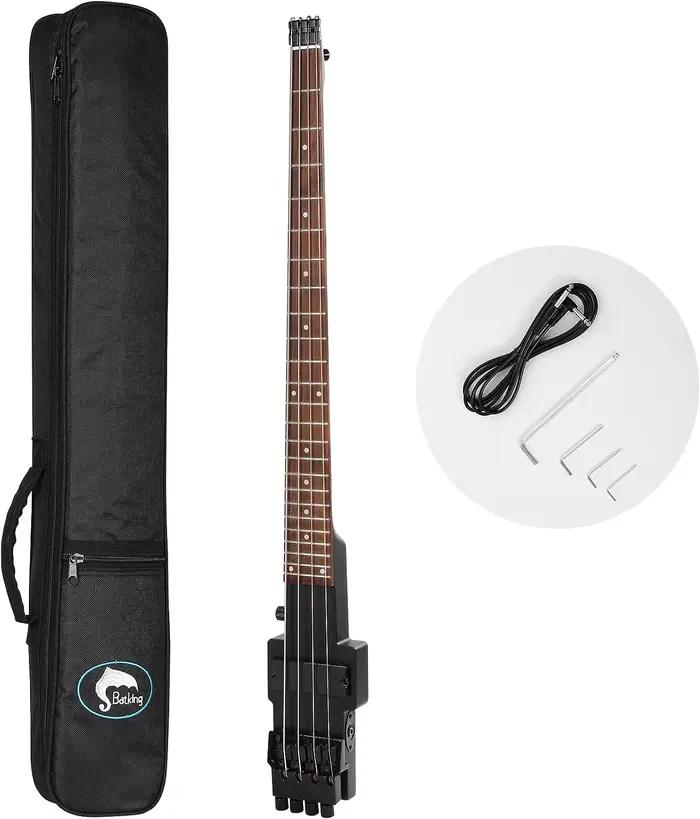 Batking-Basse électrique de voyage, sauna, 4 cordes, avec Gigbag