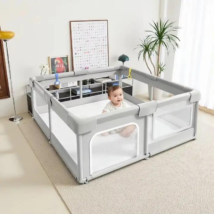 Parc pour bébé - Aire de jeu portable et sécurisée, conception pliable pour la maison, les voyages e