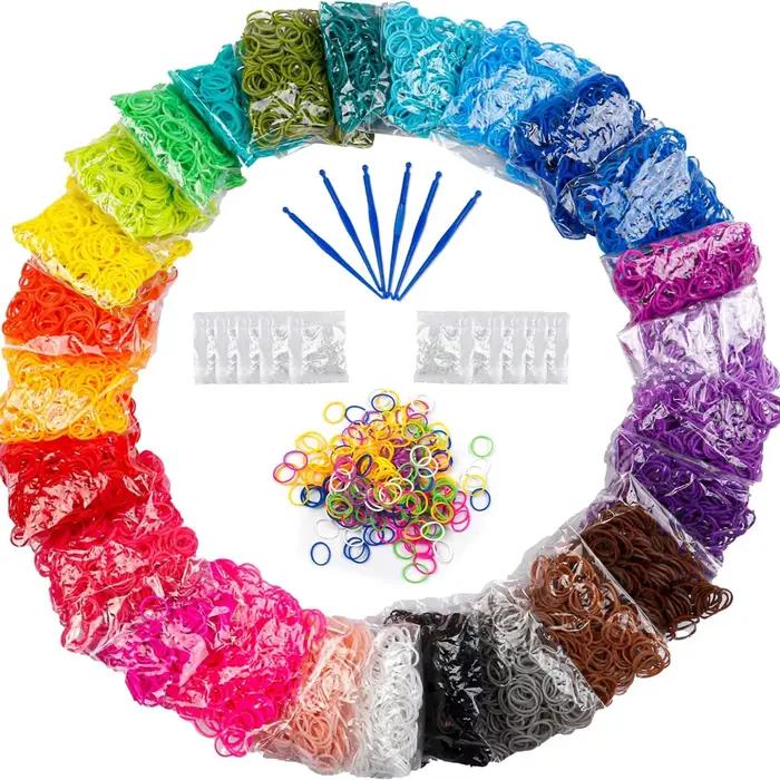 Kit de recharge d'élastiques à métier à tisser, Kit de fabrication de bracelets Premium pour enfants