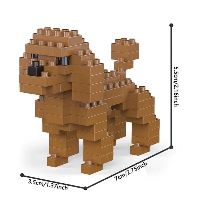 Mini blocs de construction pour chien teckel, jouet pour adultes et enfants: design détaillé et réal
