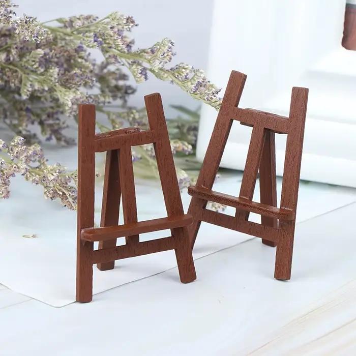 Nouveau 1:12 maison de poupée Miniature Mini bois peinture chevalet poupée accessoires meubles