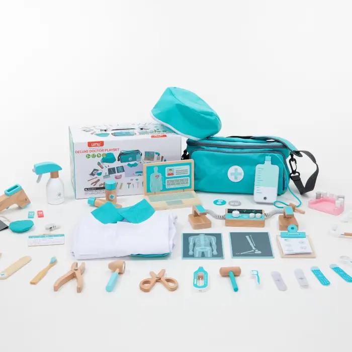 Jouet en bois pour enfants, jeux de Simulation, jeu de rôle, médecin, jouet pour enfants, ensemble d