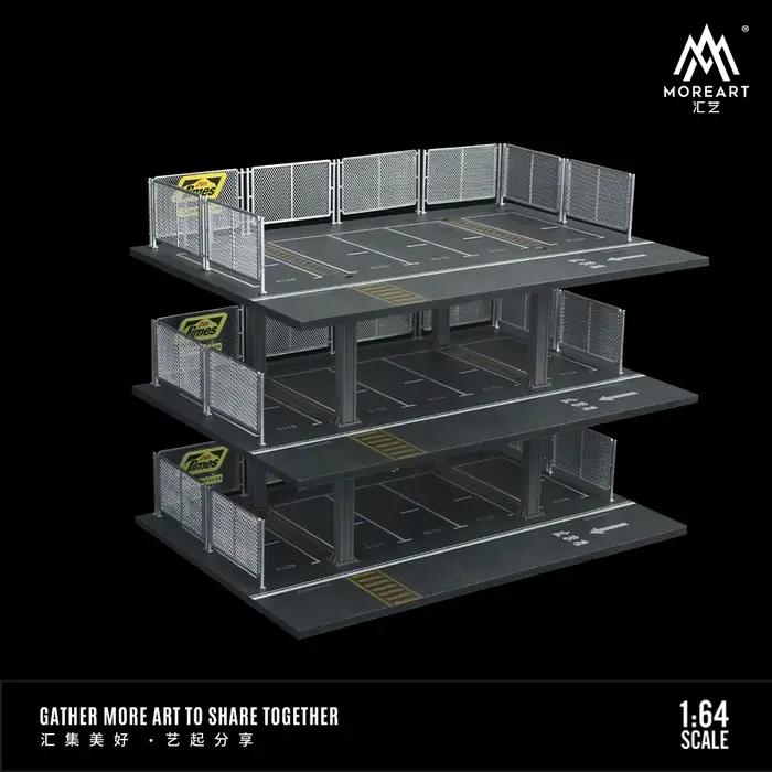 TimeMicro&MoreArt 1:64 Parking à trois étages japonais, garage, scène de stockage et d'exposition - 