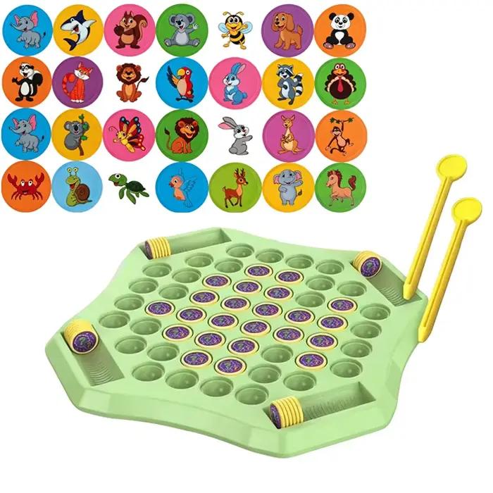 Jeu de mémoire pour enfants, échecs de société, 54 cartes, animaux, fruits, jeu de flip-echecs, joue
