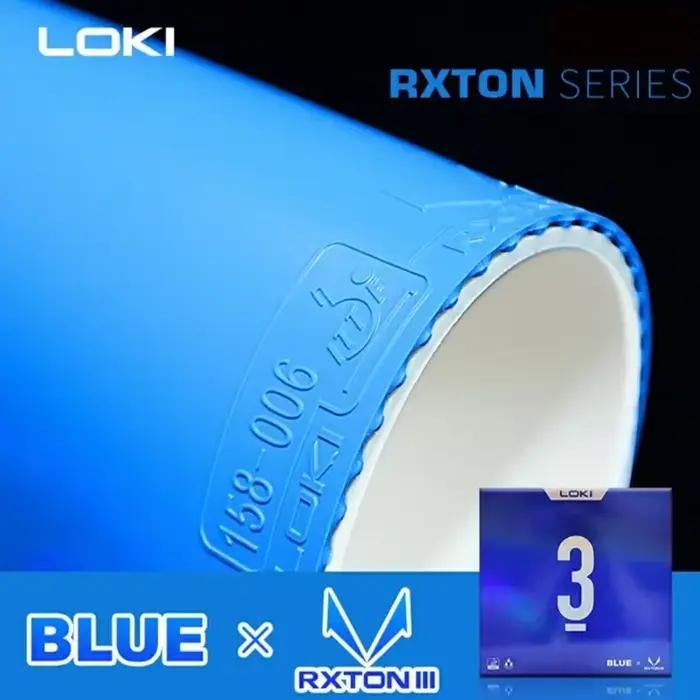 Original LOKI RXTON 3 bleu rose Tennis de Table en caoutchouc boutons-en caoutchouc de Ping-Pong col
