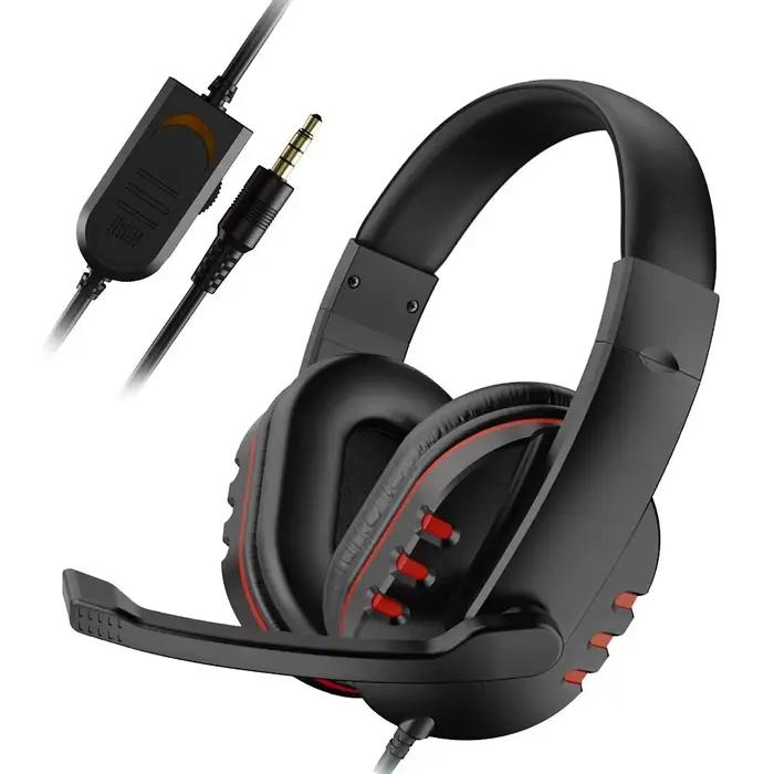 Casque filaire de jeu avec microphone, écouteurs de musique pour PS4, Play Station 4, jeux, PC, dema