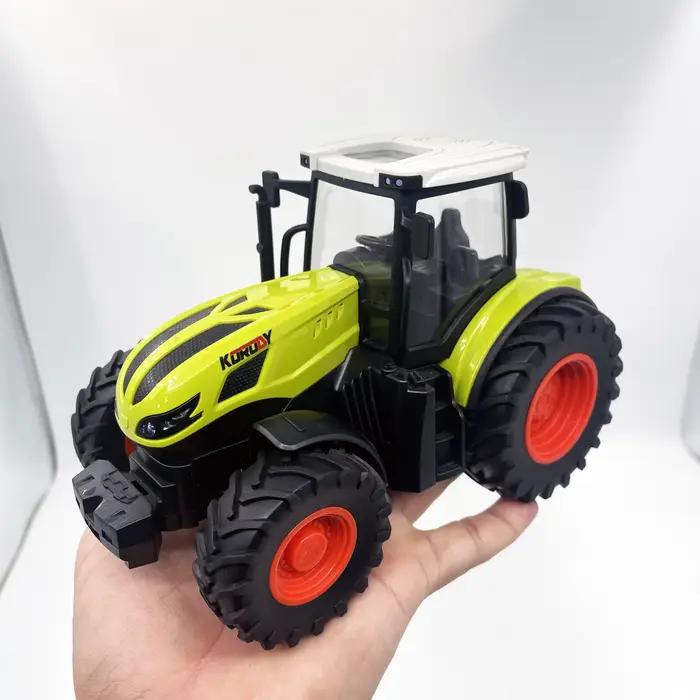 Jouet de ferme vert amélioré avec des fonctions sonores et lumineuses, chariot de fermier avec pince