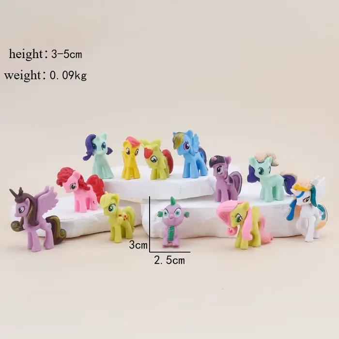 Figurines My Little Pony, 12 pièces, jouets de décoration de gâteau, décoration de Table, figurines 