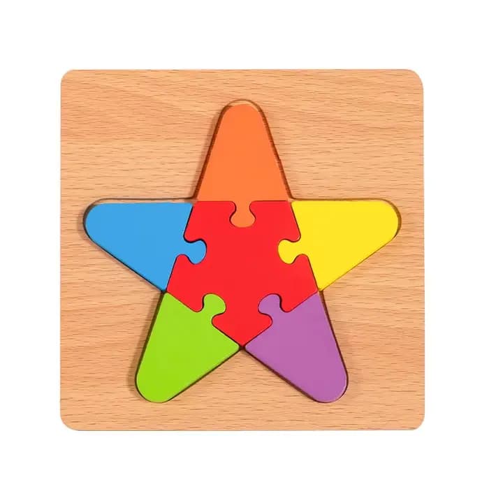 Formes géométriques en bois de haute qualité, puzzle de Cognition précoce, jeu de mathématiques Mont