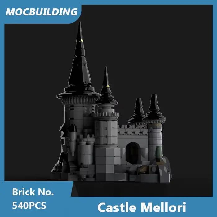 MOC-décennie s de construction de château, modèle Mellori, briques assemblées bricolage, architectur
