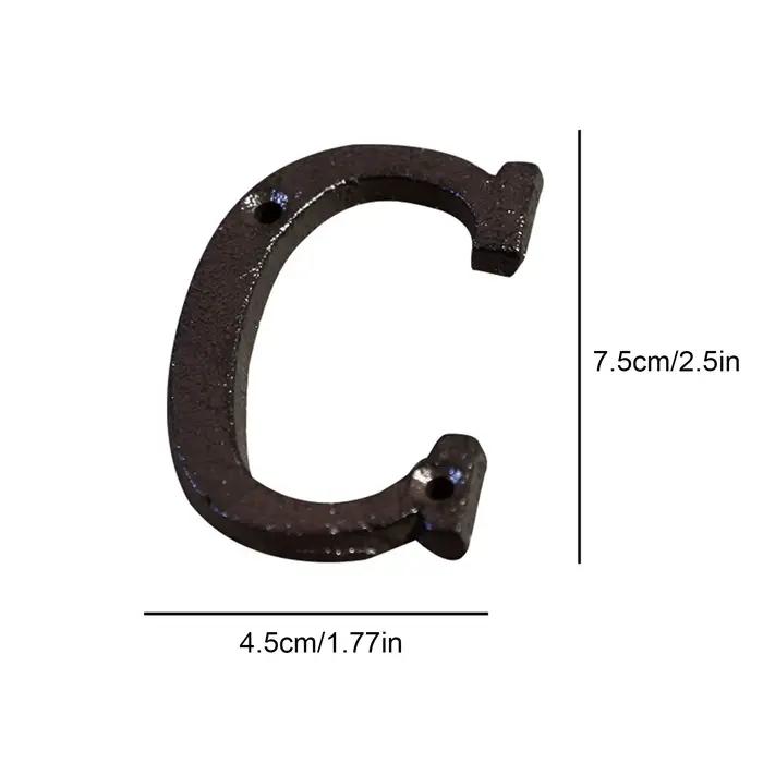 Numéros de lettres en métal de 0 à 9, de A à Z, plaque de porte en fonte, décoration de maison, adre