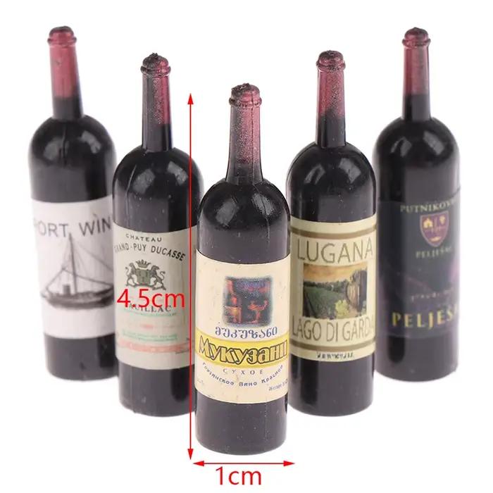 Mini bouteille de vin l'inventaire pour enfants, simulation de maison de courses, accessoires de déc