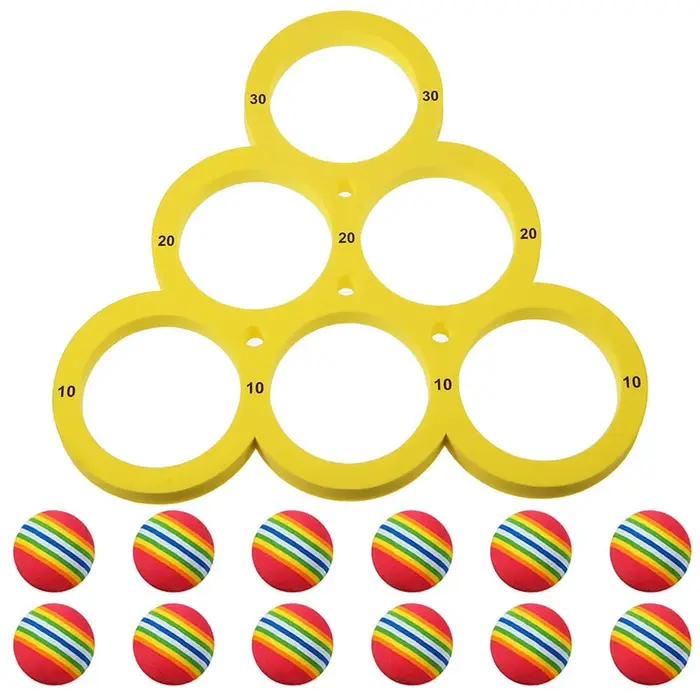 Jouets aquatiques avec 12 balles, jeux de lancer flottants pour piscine, jouet de jeu aquatique pour