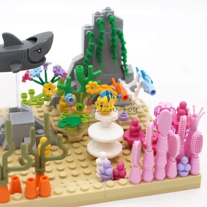 MOC – blocs de construction en briques, figurines d'animaux, chien de Zoo, pingouin, chat, Clown, po