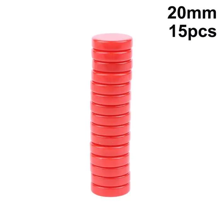 15 Pièces de Backgammon 20/27/32MM Multicolores, Pions Ronds en Plastique pour Jeu d'Échecs Occident