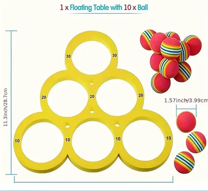 Jeu de lancer pour piscine, jouets flottants amusants pour sports aquatiques, en matériau EVA durabl
