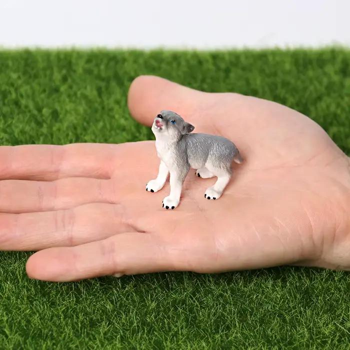 Figurines d'animaux sauvages réalistes, loup arctique, Thylacine Gorgonops, modèle de loup mané, jou
