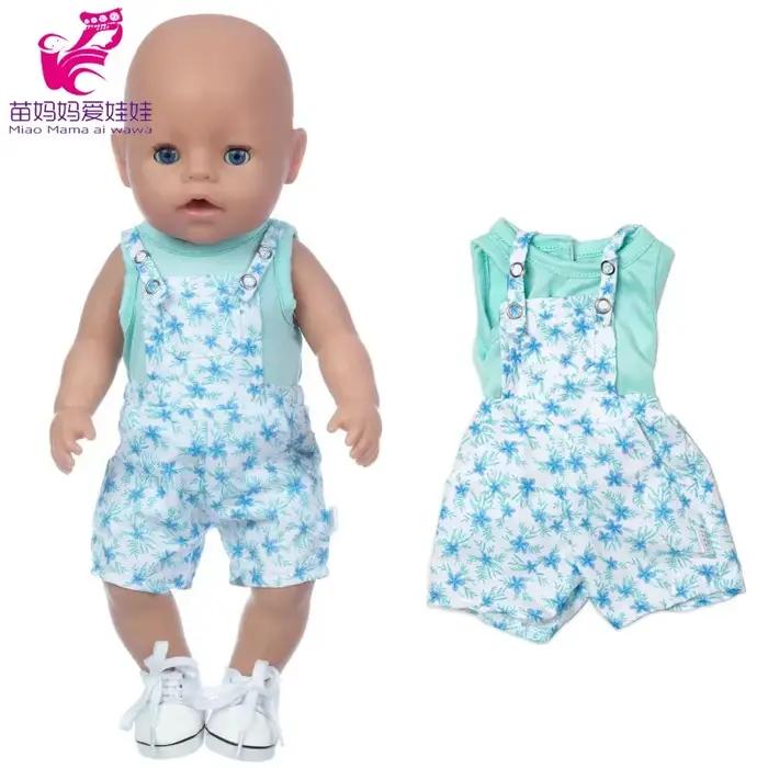 Vêtements d'été pour poupées de 40 Cm, chemise de 17 pouces, gilet à fleurs, cadeaux pour enfants fi
