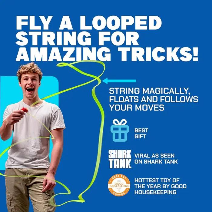Lanceur de corde lumineux, une corde volante qui fait des tours en l'air, apporte des tours et des m