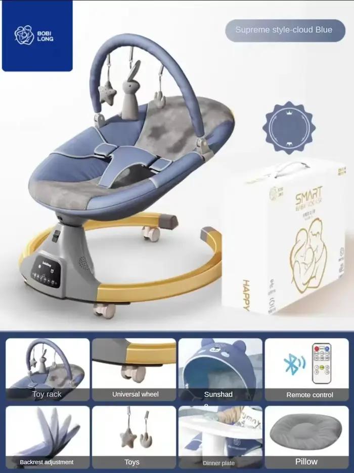 Lit à bascule pour bébé, chaise à bascule pour enfants, chaise apaisante, berceau électrique pour bé