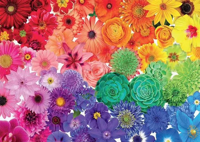 Puzzle de 1000 pièces avec fleurs en pleine floraison, décoration de la maison, jeux de puzzle pour 