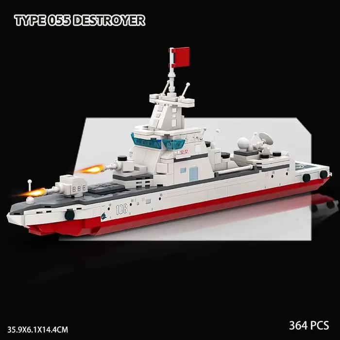Nouveau modèle de porte-avions 2026 à assembler – Jouet de construction, navire de guerre, puzzle, c