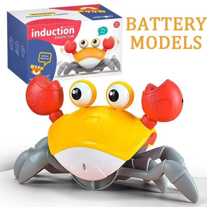 Jouet Crabe Rampant Intelligent pour Bébé, Crabe Techno Évitant les Obstacles, Cadeau pour Tout-Peti