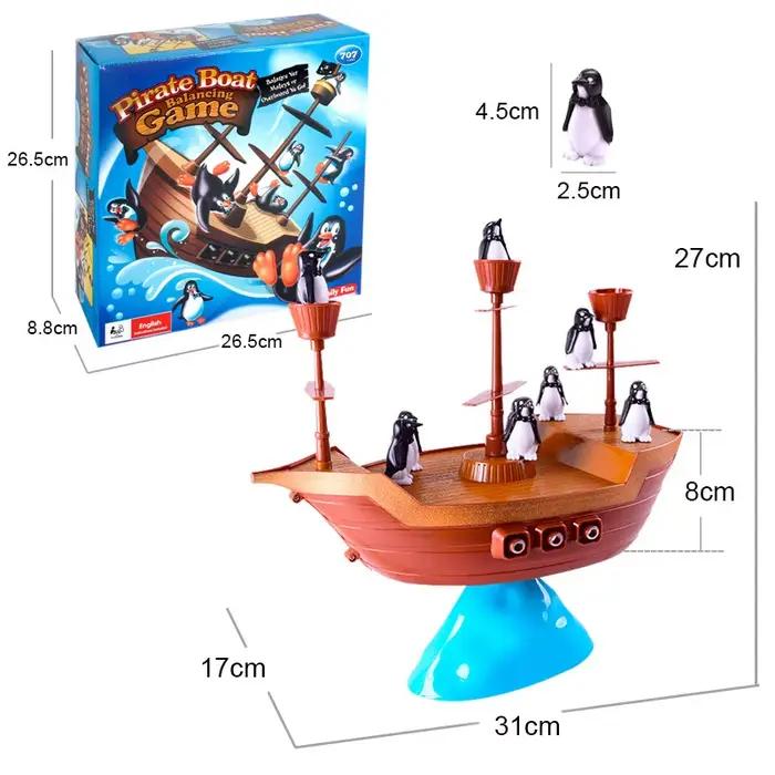 1 ensemble bateau Pirate Puzzle jeu de bureau jouet jeu de société Balance pingouin bateau Pirate po