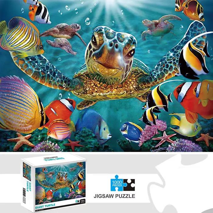 1000 pièces océan géant tortue Puzzle décor à la maison adultes jeux de Puzzle famille amusant sol P