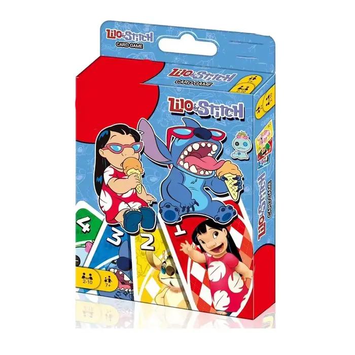 Nouveau jeu de cartes Stitch pour les soirées en famille, avec des graphismes sur le thème des série