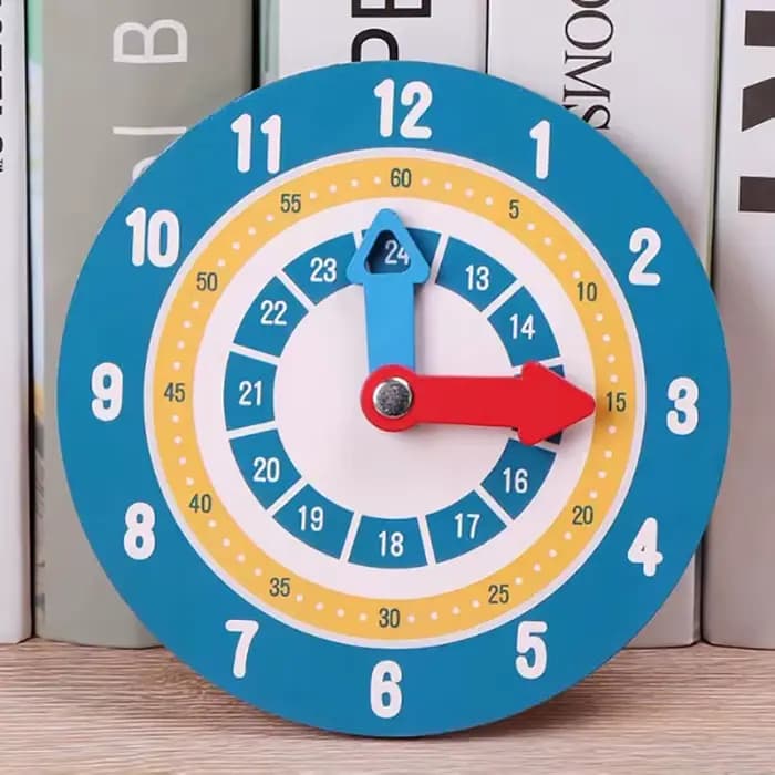 Enfants Montessori matériaux horloge en bois jouets temps d'apprentissage aides pédagogiques jouets 