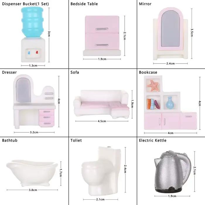 Meubles miniatures pour maison de poupées, mini kit de jouets, accessoires TV, cuisine, réfrigérateu