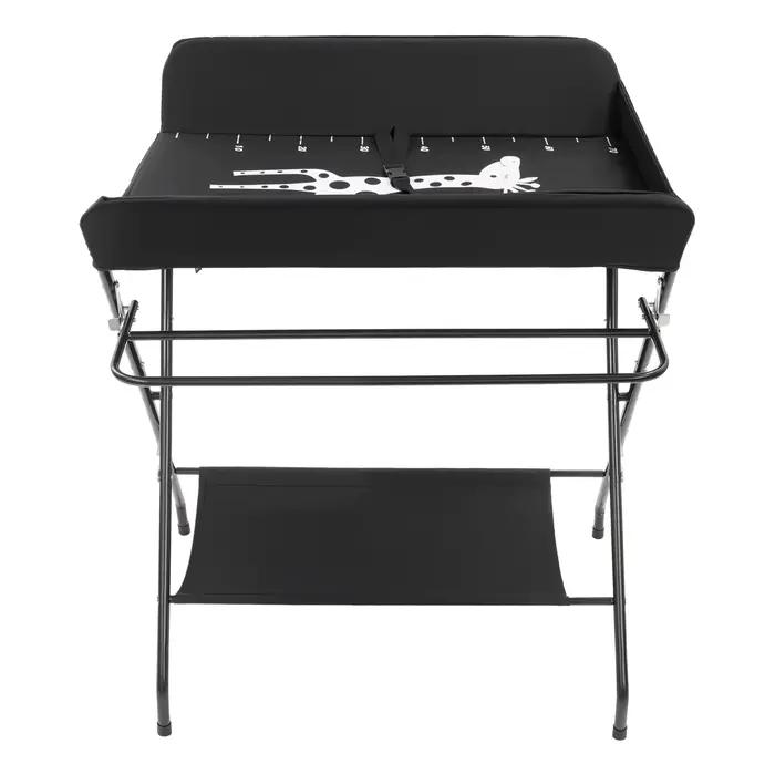 Table à langer pliable pour bébé, avec étagères de rangement, coussin avec échelle de hauteur, grand