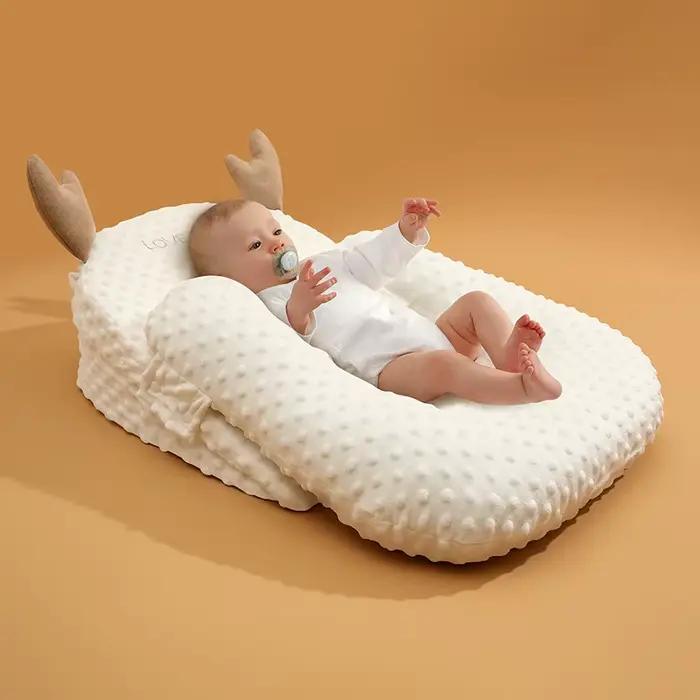Coussin de couchage anti-débordement pour bébé, dispositif d'alimentation couché pour nouveau-né, or
