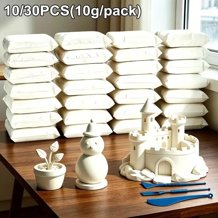 Pâte à modeler en argile blanche pure ultra-légère séchée à l'air pour enfants, thème spatial, argil