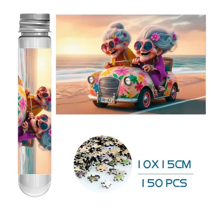 Mini puzzle 150 pièces 10x15cm - Animaux, paysages et dessins de dessins animés pour adultes, cadeau