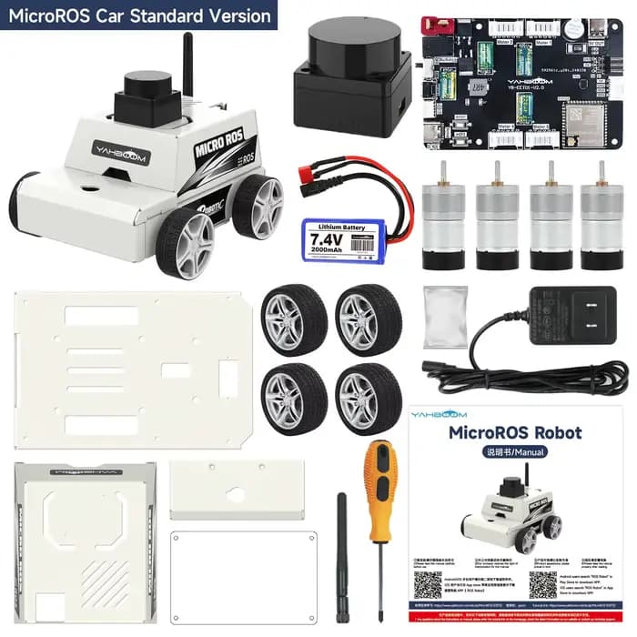 Kit de voiture Robot ROS2, Machine virtuelle, contrôle, jouet Programmable avec moteur métallique, c