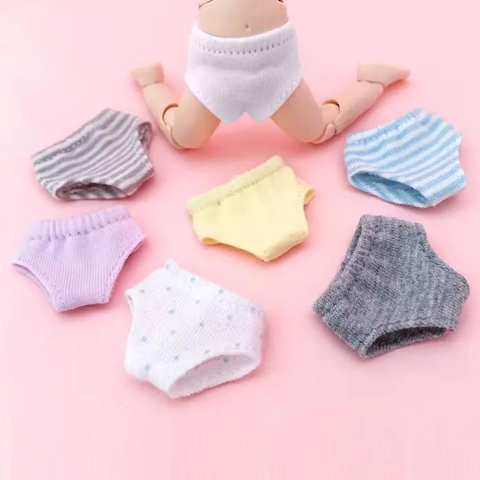 2 pièces Ob11 sous-vêtements de poupée Leggings culottes vêtements de poupée sous-vêtements culottes