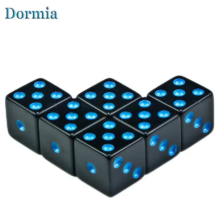 Dés Cube points colorés 6 pièces/ensemble D6 16mm, de jeu de table, fête de divertissement en cadeau