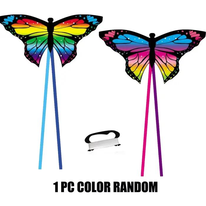 Nouveau cerf-volant papillon coloré facile à piloter, avec contrôle de direction, vol 3D, rebondisse