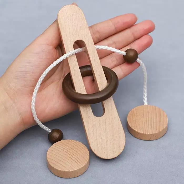 Jeu de déverrouillage intelligent : Casse-tête en bois Montessori pour enfants et adultes – Jeu de r