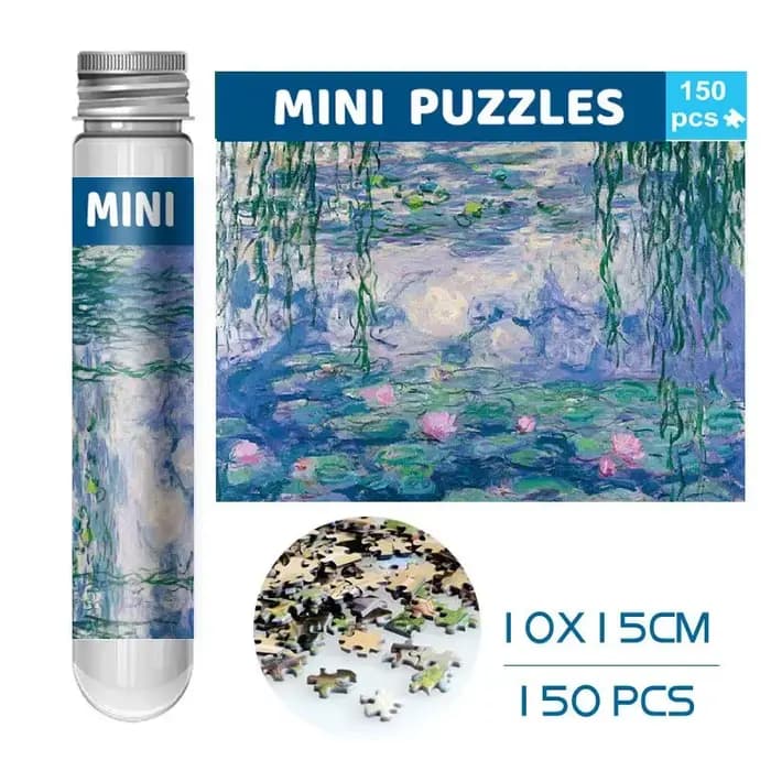 Puzzle dans un tube à essai, peinture de renommée mondiale, Van Gogh, la nuit étoilée, cadeau de Noë