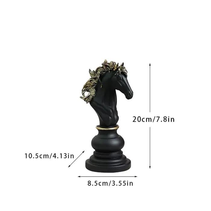 Ornements de table d'échecs roi d'échecs cheval de guerre reine nordique décoration douce Art résine