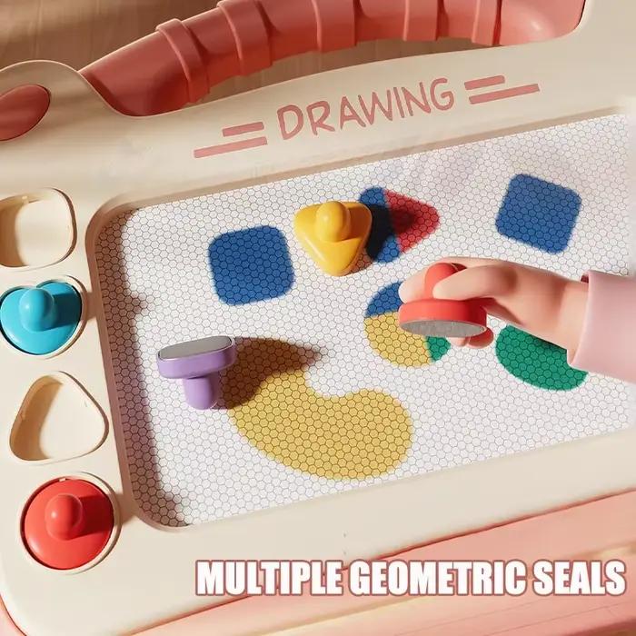 Planche à dessin de dessin animé pour enfants, Puzzle pour bébé, planche d'écriture magnétique, joue